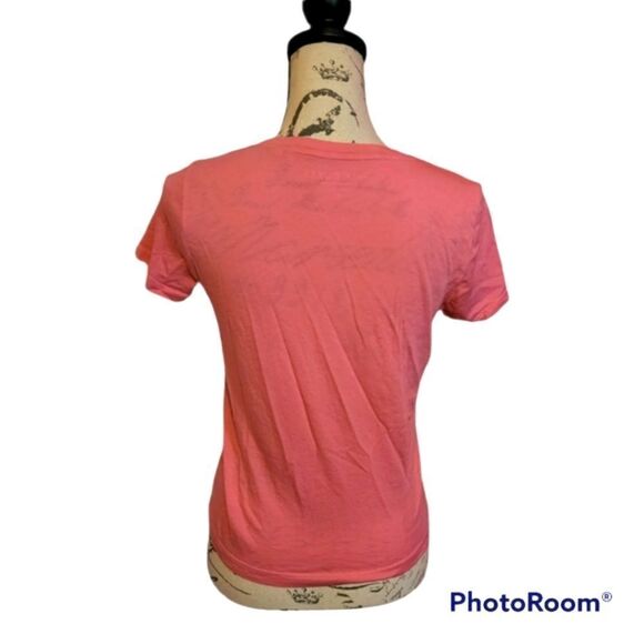 Smart Guess Ladies Pink Short Sleeve Logo T-Shirt - Size Small - Picture 4 of 5